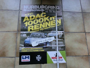 1000 Km Rennen Nürburgring 1980, Veranstaltungsplakat,rarität,Erstbesitzer,F-105 - Bild 1 von 1