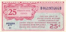 Certificat de paiement militaire - Série 471 - 25 cents - Certificat de paiement militaire
