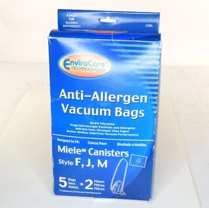 EnviroCare Replacement Bags for Miele F J M Microfiltration Vacuum Bags - 5 Bags - Picture 1 of 2