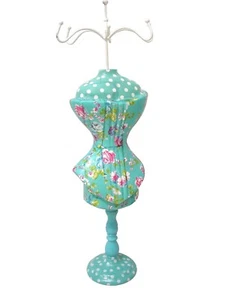 (34639) FIGURA MANIQUI MADERA DECOPATCH AZUL COLGADOR PARA COLGAR JOYAS - Picture 1 of 2