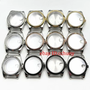 36mm black/gold/rose gold/silver watch case sapphire fit NH35 ETA2824 PT5000 - Picture 1 of 54