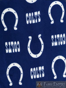 NFL Indianapolis Colts All Over Licensed Fleece Fabric SOLD BY THE YARD - Picture 1 of 1