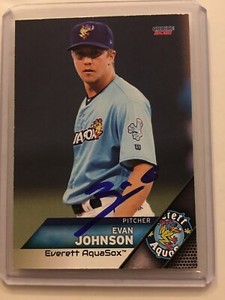 Evan Johnson Everett Aquasox 2021 Autographed Card Seattle Mariners Signed