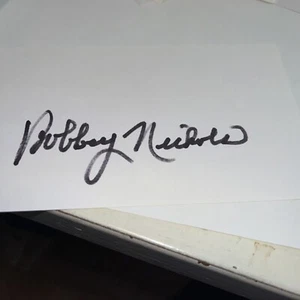 Bobby Nichols 1964 PGA Champ Signed 3x5 index Card - Picture 1 of 1