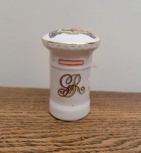 W&R Carlton Crested China King George Post Box DINNINGTON Crest - Picture 1 of 6