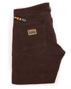 Cordones de aguja Lois Sierra para hombre nuevo marrón - Pantalones, pana, pierna cónica, retro - Imagen 1 de 2
