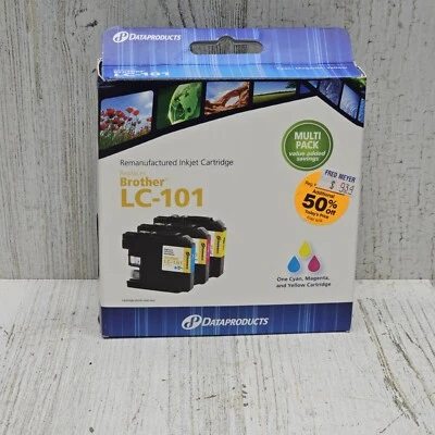 Dataproducts- Brother LC-101 - 3 PACK - Cyan, Magenta, & Yellow - Image 1 of 2