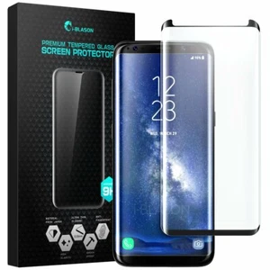 For Samsung Galaxy S8+, i-Blason Edge-to-Edge Tempered Glass Screen Protector - Picture 1 of 4