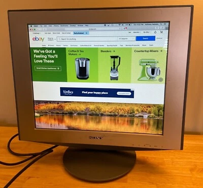 Sony SDM-HS74P 1280x1024 17" LCD Monitor Tested and Works VGA DVI Input  - Image 1 of 4