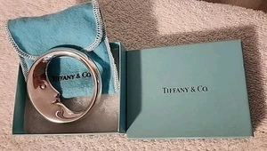 TIFFANY & CO Sterling Silver Moon Baby Rattle With Pouch & Box NEW OPEN BOX - Picture 1 of 3