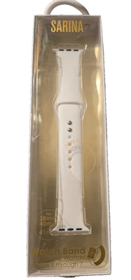 SARINA FOR APPLE WATCH SERIES 1 THROUGH 7 WHITE SILCONE - Image 1 of 2