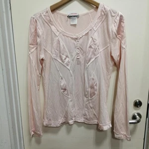 ISSEY MIYAKE L size pink henley long sleeve shirt - Picture 1 of 9