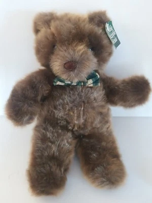 De Colección Peluche Marrón 18" Oso Articulado Cinta Verde Nuevo  Foto 1 de 4