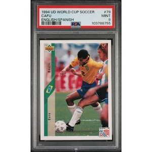 1994 Upper Deck World Cup Soccer English/Spanish #79 Cafu PSA 9 Mint Brazil - Picture 1 of 2