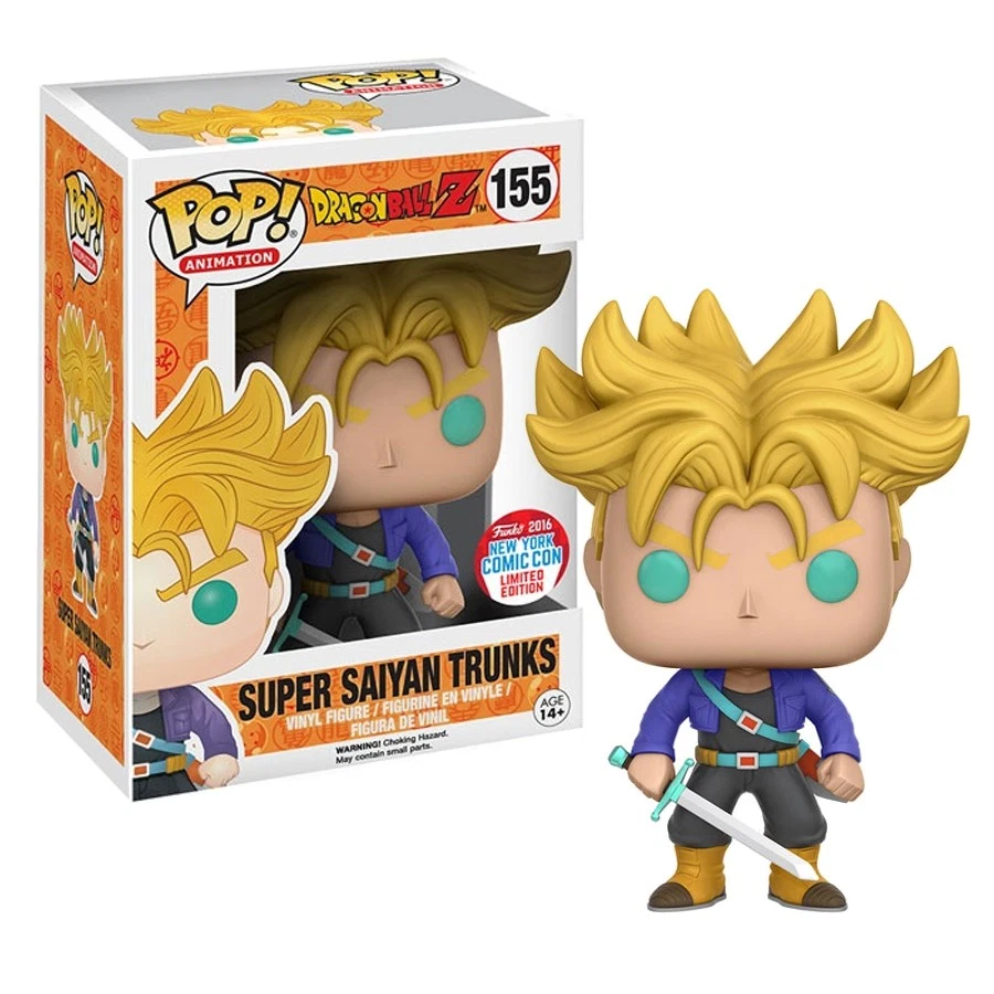 Dragon Ball Z Super Saiyan Trunks NYCC Exclusive Pop! Vinyl Figure #155 Foto 1 de 1