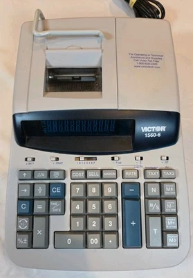 VICTOR 1560-6 PROFESSIONAL HEAVY DUTY ELECTRONIC PRINTING CALCULATOR -12 DIGIT - Image 1 of 4
