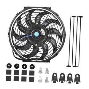 Radiador eléctrico universal delgado de 12 pulgadas 12 V 80 W 800 12" negro - Imagen 1 de 8