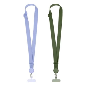 2Pack Adjustable Phone Lanyard for Smartphones, Green/Purple - Photo 1/6