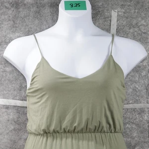 Lulus Dress Womens Medium Green Maxi Knit Adjustable Spaghetti Strap Slit TAGS - Picture 1 of 11