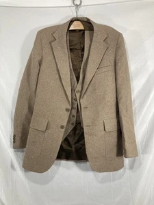 Vintage 70’s Levi ACTION SUIT With Vest Blazer Sportcoat Mens USA Made Sz 38 - Picture 1 of 24