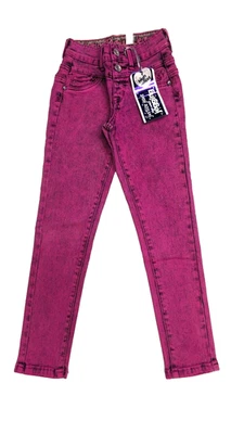 Justice Sz 6 R Pink High Waist Jegging Straight Leg Jeans NWT - Image 1 of 4