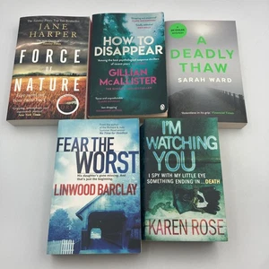 Crime thriller Books Bundle X 5 paperbacks Various Authors Suspense GAR - Picture 1 of 18