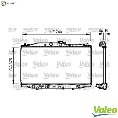 RADIATOR ENGINE COOLING 735050 FOR HONDA ACCORD/VII/Tourer/EURO K20A6 2.0L - Image 1 of 4