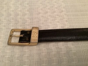 Anne Klein for Calderon Black Skinny Belt 8234- Women's Size S (30 X .75) - Picture 1 of 8