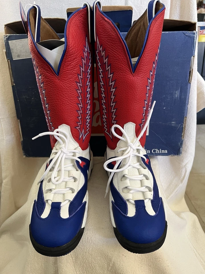 “Teny Lama” Tony Lama Tenis Zapato/Botas Vaqueras. Tema de color patriótico Foto 1 de 4