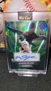 Wild card Metallix Mason Taylor auto Fighter Jet holographic Teal 1/1 - Picture 1 of 2