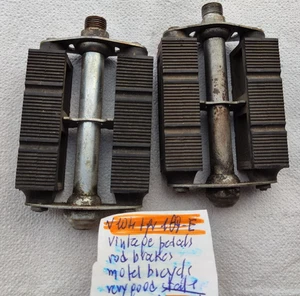 VINTAGE PEDALS MODEL ROD BRAKES BICYCLE VERY GOOD STATE PEDALI BICI VINTAGE - Picture 1 of 21