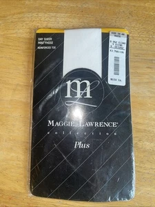 Vtg Maggie Lawrence Plus Day Sheer/Reinforced Toe Pantyhose White Size 3x - 4x - Picture 1 of 6