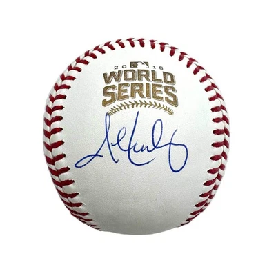 Autographed/Signed John Lackey 2016 World Series Rawlings ROML Baseball JSA COA - Image 1 of 2
