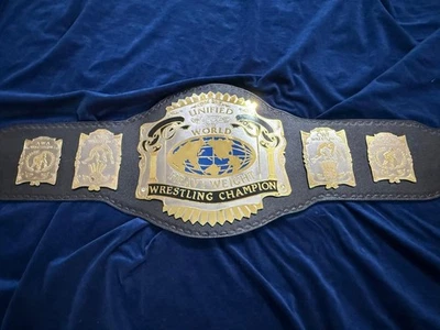 Cinturón Campeonato Mundial Peso Pesado USWA UNIFICADO ADULTO (placas de 2 mm) Foto 1 de 4