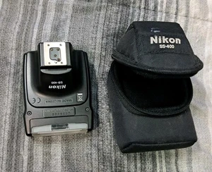 Nikon Speedlight SB-400 Show Mount Flash with SS-400 Case Pouch Black Works Good - Picture 1 of 7
