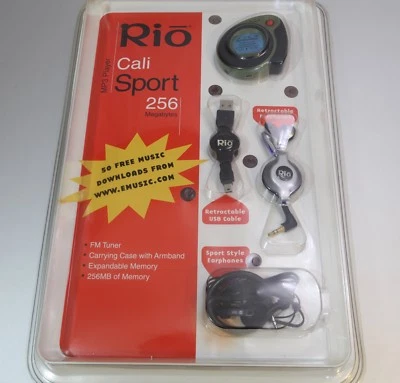 Rio Cali Sport mp3 player 256mb Camo Green stopwatch FM Radio BRAND NEW UNOPENED - Image 1 of 2