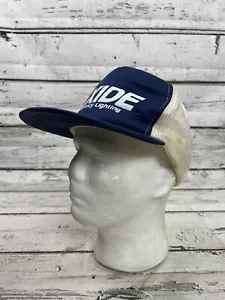 VTG Exide Emergency Lighting Spell Out Adjustable Mesh Snapback Trucker Hat Cap - Picture 1 of 8