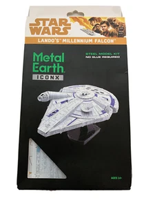 Kit modello in acciaio 3D Metal Earth ICONX Star Wars Lando's Millennium Falcon ICX201 - Foto 1 di 3