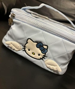 Forever 21 × Hello Kitty Blue Angel Quilted Vanity Pouch 2023  - New - Picture 1 of 4