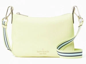 Kate Spade Rosie Crossbody Bag Pale Yellow Leather WKR00630 Melon Rind NWT $349 - Picture 1 of 4