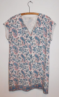 Vestido recto Madewell 100 % seda cachemira cuello en V M Foto 1 de 4