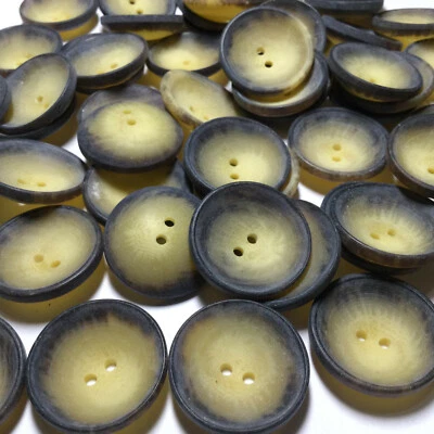 Matte Brown/Camel Faux Horn Scoop Shape Dish Button 13mm 15mm 20mm 25mm 2hole - Image 1 of 4