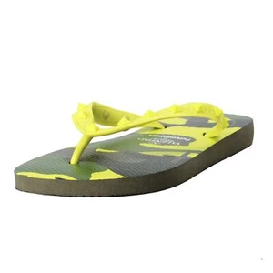 Valentino Garavani By Havaianas Men's Green Rockstud Camouflage Flip Flops Shoes - Picture 1 of 8