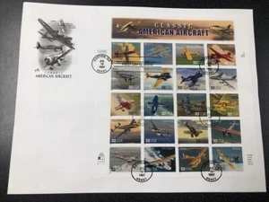US 3142 KLASSISCHES FLUGZEUG Souvenirblatt 20 großer Umschlag 1997 Artcraft Cover. - Bild 1 von 4