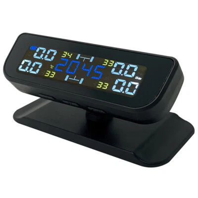 4 External Sensors Wireless Solar TPMS LCD Car Tire Pressure Monitoring System - Image 1 of 4