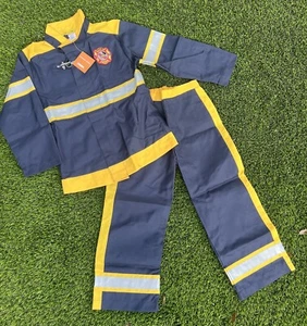 Gymboree Youth Fire Fighter Jacket Pants Halloween Costume Sz 5/6 NEW NWT - Picture 1 of 6