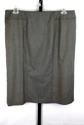 Юбка Peter Nygard размер 16 серая прямая миди с разрезом на спине - Изображение 1 из 2