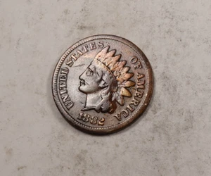 1882 Indian Head Cent Penny * Fine/VF * XI471 - Imagen 1 de 2