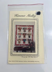 1991 Marge Burkell Kimono Medley Quilt Sewing Pattern Uncut - Picture 1 of 3