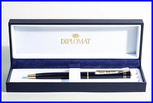 DIPLOMAT Lord Kugelschreiber in Blau Lack & Gold mit originaler Box - W.Germany - Bild 1 von 7